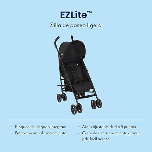 Graco - EZLite™ Silla de viaje ligera, desde el nacimiento hasta los 3 años aprox. (0-15 kg), color Midnight - imagen 2