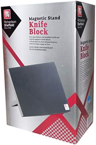 Richardson Sheffield R164HSRC57846 Magnetic Knife Block Unloaded Stainless Steel Black, 20.6 x 12.4 x 31 cm
