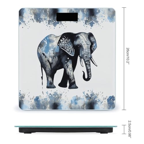 Báscula digital de baño Elephant-Blue Black miniatura 2