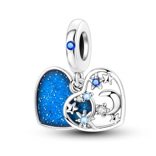 KUNSIR Charms Abalorios Colgante para mujer, plata de ley 925, compatible con pulseras y collares Pandora, compatible con pulseras europeas para mujeres y niñas