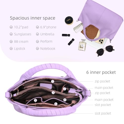 Image of Iswee Leather Satchel Women Purse and Handbag Crossbody Shoulder Bag Hobo