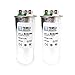 TEMCo 50+5 uf/MFD 370 VAC Volts Round Dual Run Capacitor 50/60 Hz AC Electric - Lot -2