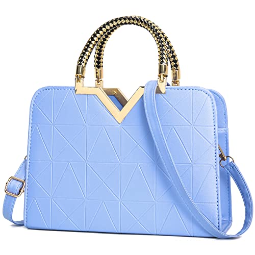 JHVYF Blue Purse Womens Handbag Top Handle Shoulder Bag Tote Satchel Purse Work Bag V067