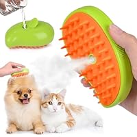 Spazzola Per Gatti Con Vapore - Pettine Antistatico, Depilazione, Massaggio, Ricarica USB, Verde