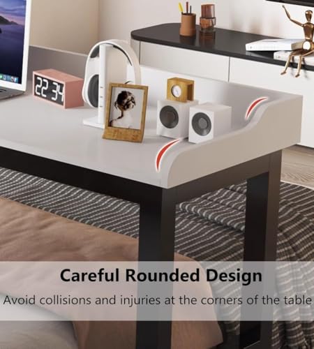 Table de lit à roulettes et bureau ordinateur portable mobile polyvalent grand format