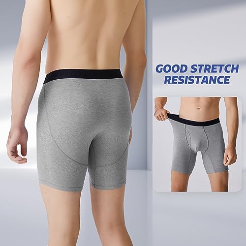 Bamboo Cool Men's Underwear Boxer Briefs Fly With Built-In 3D Pouch Support Comfortable Soft Bamboo Viscose Underwear For Men #TOP3