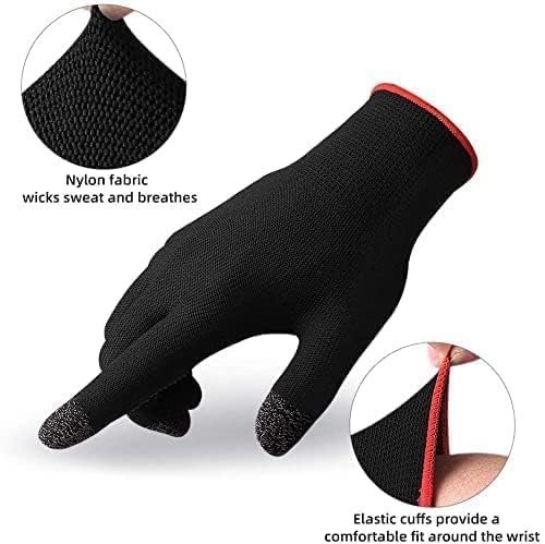 Image of QOCXRRINPolyester Gym Workouts Full Hand Gloves for Men Summer Bike Riding,Anti-Sweat Breathable for Gym,Hiking,Cycling,Travelling,Camping,Pubg & Free Fire,Full Finger Gloves-Multipurpose.