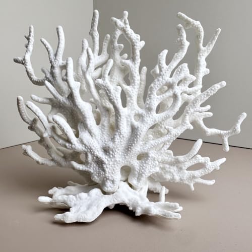 Image of White Aquarium Coral Fish Tank Decorations Aquarium Landscape | Realistic coral aquarium decoration, 5.9 inch x 4.7 inch , suitable for fish, works for freshwater /saltwater tanks, easy to clean