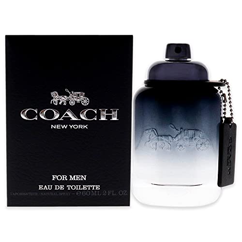 Coach For Men Eau de Toilette - Long Lasting Fragrance with notes of Pear Nashi, Cardamom & Vetiver - Fougere & Woody - 2.0 fl. oz.