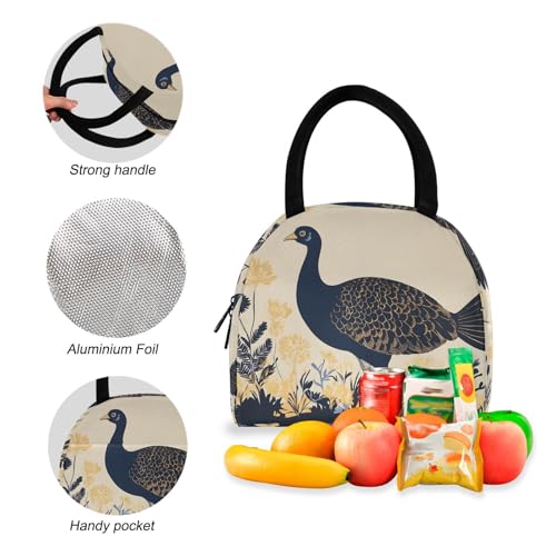 Anime Bird Print Backpack Set with Lunch Bag, Large Capacity Travel Backpacks and Lunch Box Insulated for Commute Hiking Picnic4