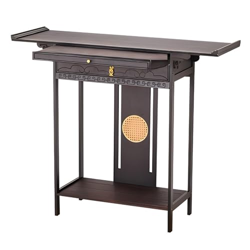 HHNNL Mesa de consola com gavetas, mesa de entrada fina para corredor, mesas de entrada pequenas modernas com placa para colocar artigos (80 x 40 x 100 cm/31 x 16 x 39 in)
