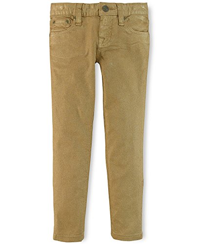Ralph Lauren Girls Metallic Stretch Skinny Jeans 2 2T