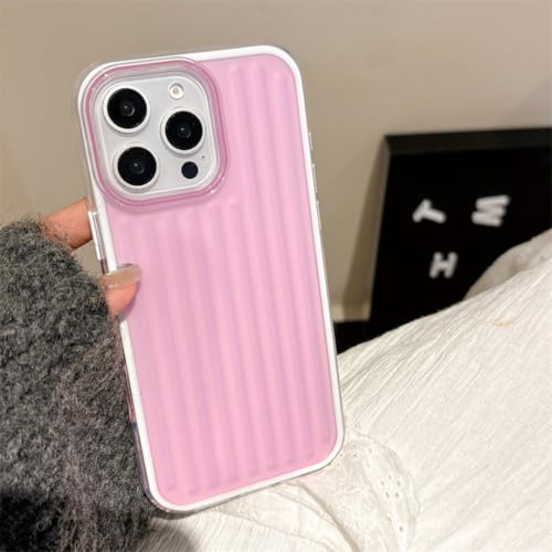 Coque mate translucide à rayures ondulées premium pour iPhone 16 Violet