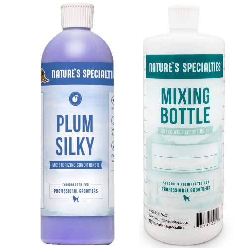 Condicionador para Cães Nature's Specialties Plum Silky com Frasco de Mistura, 2 Unidades