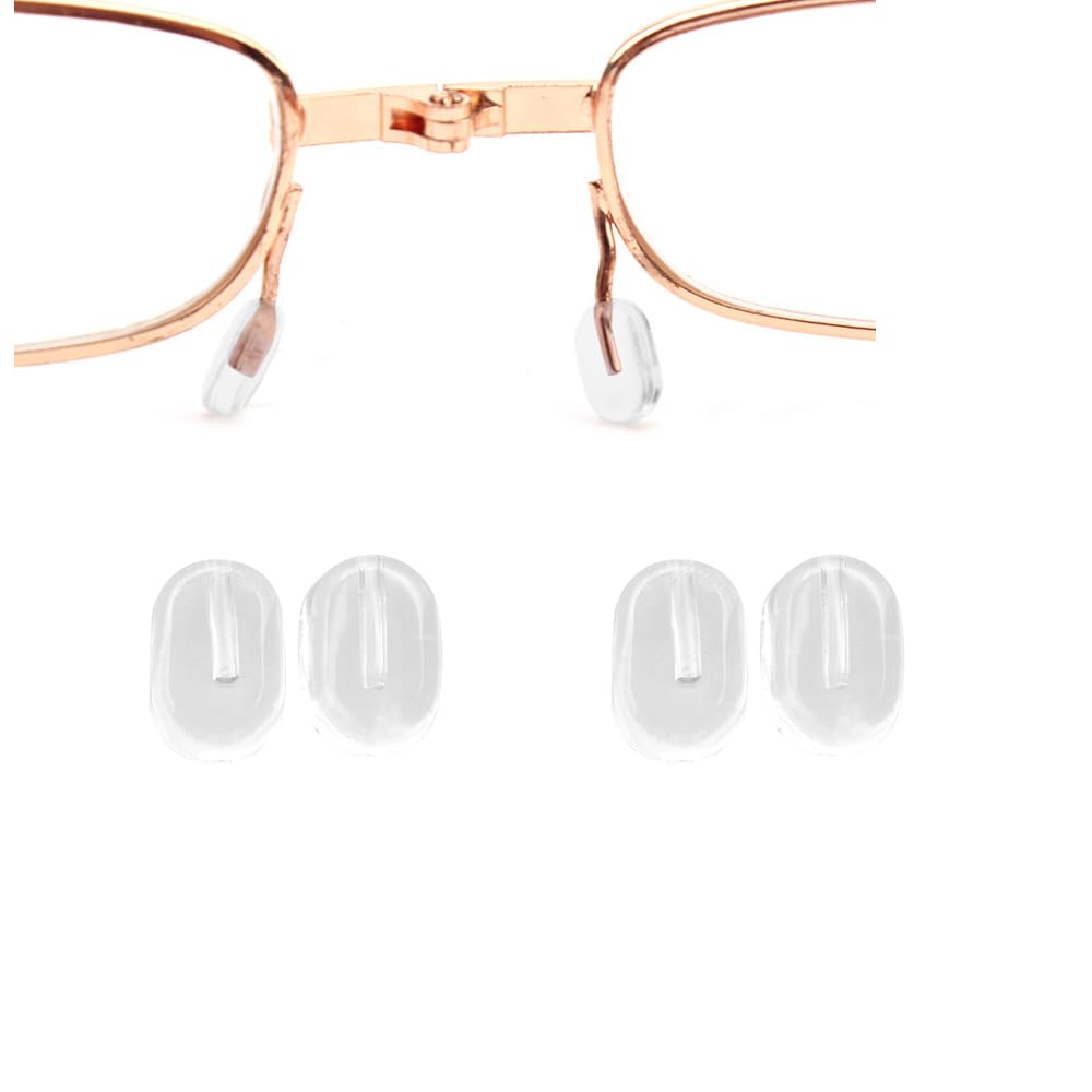 Eyeglass Nose Pads 2Pairs Nose Pieces Replacement Push Slide Slip in PVC Nosepads for Presbyopic Eye Glasses