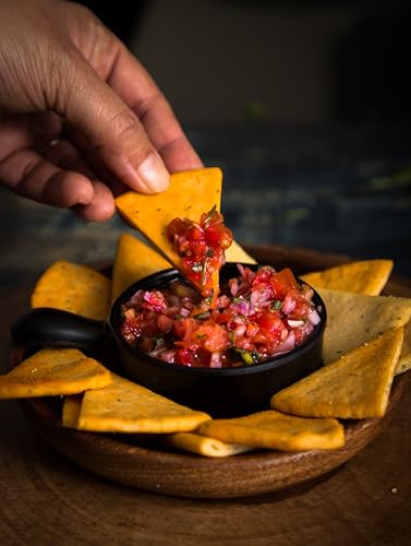 Image of Gourmade Soulful Snacking Pita Chips Olive & Herbs and Roasted Garlic | Baked Pita Bread Chips | Pita Chips Baked, 250g(each Pack 125g) |Dip Starter ChipsTravel Snack|Mediterrianean Pita Bread Chips|Nachos & Tortillas