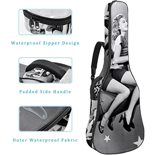 Hondank Housse imperméable pour guitare acoustique avec double bandoulière et poche Motif attrape-rêves et plumes… - Les Beatles, Paul McCartney, John Lennon, RIngo Starr, George Harrison Hondank Housse imperméable pour guitare acoustique avec double bandoulière et poche Motif attrape-rêves et plumes… – Image 5