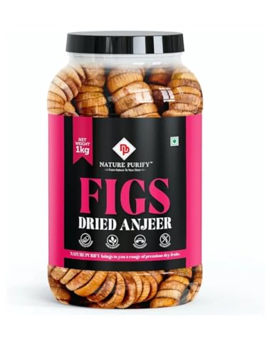 Nature Purify Premium Dried Figs | 1 kg | Dried Anjeer | Rich Source Of Fiber | Healthy | Ideal for Festive Gifting