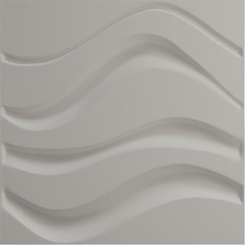 Miniatura 5 de Ekena Millwork 19 58"W x 19 58"H Wave EnduraWall Decorative 3D Wall Panel, Sea Mist (Covers 2.67 Sq. Ft.