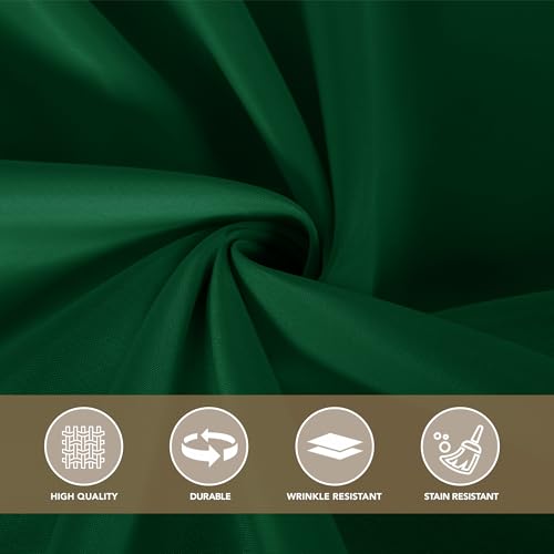 Image of sancua Tablecloths for 6 Foot Rectangle Tables, 6 Pack - Washable Polyester Fabric Table Cloth for Chirstmas Party, Birthday, Banquet Reception, 54x108 Inch Hunter Green