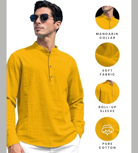 Image of Slim Fit Short Kurta for Men and Boys.(KRT BTN06, Navy Blue)