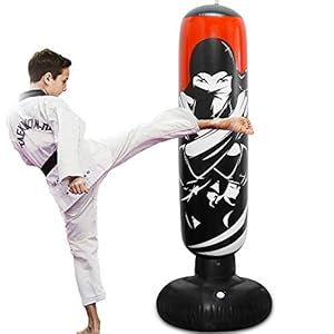 Zcaukya-Inflatable-Punching-Bag-5-FT-60-Inch-Inflatable-Ninja-Boxing-Bag-with-Stand-Bounce-Back-Karate-Punching-Bag-Free-Standing-Kickboxing-Bag-for-Kids-and-Adults Zcaukya Inflatable Punching Bag, 5 FT/ 60 Inch Inflatable Ninja Boxing Bag with Stand, Bounce-Back Karate Punching Bag, Free Standing Kickboxing Bag for Kids and Adults