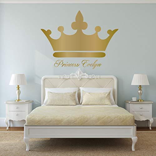 Vinilo decorativo corona personalizada para pared miniatura 6