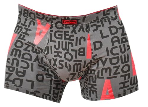 Bóxer para hombre Bruno Banani Short 2Pack en gris negro con estampado en talla XL