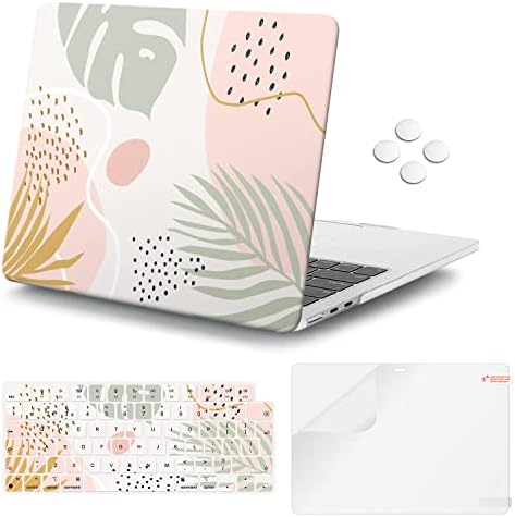 iCasso Compatible with MacBook Air 13.6 Inch Case 2022 Release A2681 M2, Plastic Hard Shell Case with Keyboard Cover & Touch ID Retina Display, Morandi