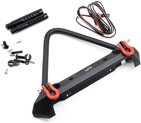 Yeah Racing Aluminum Alloy Front Bumper w/ LED Light For Axial SCX10 II Traxxas TRX-4 #YA-0548
