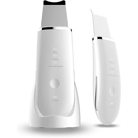Amazon ウォーターピーリング 美顔器 超音波ピーリング Emsマッサージ Ipx4防水 毛穴クリーナー イオン導入 導出 黒ずみ 毛穴 角栓 角質 皮脂 汚れ除去 たるみ改善 小顔 スキンケア 充電スタンド付き ホワイト Manapower Jp 美顔器 美容器