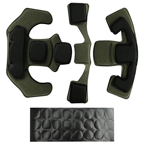 Yzpacc Tactical Helmet Pads, Universal Replacement Ex Helmet Internal Memory Foam Pad Protective Mat For Ach Mich Team Wendy Fma Exf Helmet (Black) #TOP7