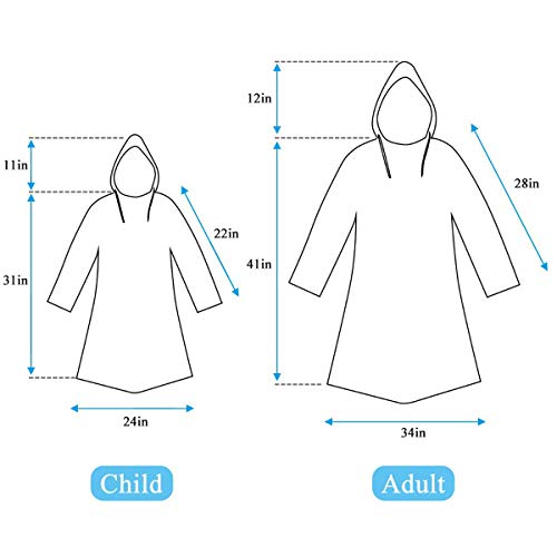 Innocheer Rain Ponchos Family Pack Of 12, Disposable Emergency Raincoat For Kids And Adults Camping Hiking Outdoors Activities (Multicolour 12Pcs) #TOP4