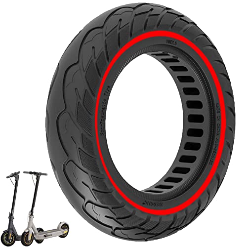 Pneu plein 10 pouces pour Ninebot Max G30 roue anti-crevaison rouge