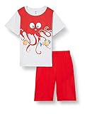 Pijama suave y cómodo. mon P\'tit Dodo Bg.ocea.psh Juego de Pijama, Gris China/Rojo, 4 años para Bebés