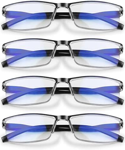Reading Glasses Men Readers for Men Spring Hinges Blue Light Protection
