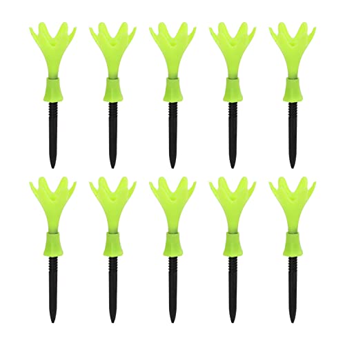 10Pcs Adjustable Plastic Golf Tees with 6 - Prong Head,