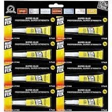 YSAMAX 24 x Quick Dry Extra Strong Adhesive for Instant Repair Plastic Rubber Wood Glass Leather DIY Craft Transparent Glue