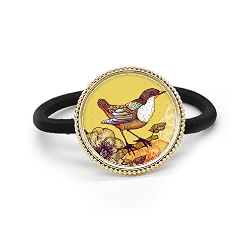 Lazo de pelo de metal de alta resistencia y tocado de goma con diseño de flores finas