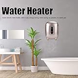 Pomya Mini Water Heater, 3500W Electric Tankless Instant Hot Water Heater Thermostatic Washing Heating System for Home Kitchen Bathroom, Fixed frequency, 35-55°C, 11.4" x 7.5" x 3.1"(UK) - Image 2