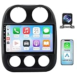 Junsun 4G+64G 10 inch Touch Screen Car Radio Stereo for Jeep Compass Patriot 2010-2016 Android 13 CarPlay Android Auto Bluetooth with GPS Navigation