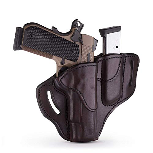 1791 GUNLEATHER 1911 Combo Mag Holster, Right Hand OWB Leather Gun Holster