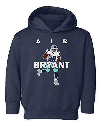 Baku Apparel Dallas AIR Bryant Football Little Kids Girls Boys Toddler Hooded Sweatshirt (Navy, 4T)
