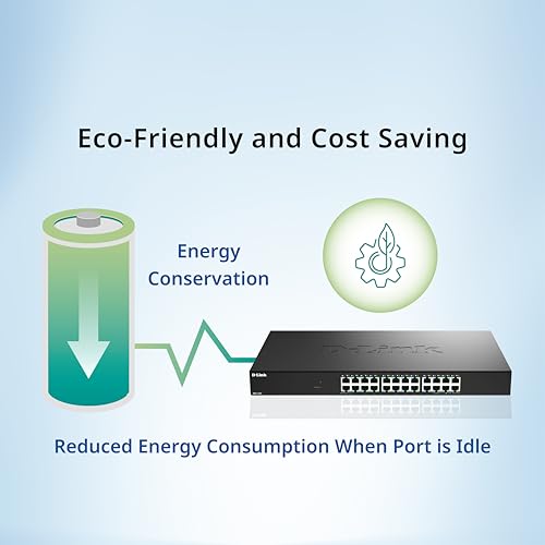 D-Link DMS-1024 Switch Non Gestito 24 Porte Multi-Gigabit – Ethernet 2.5G, Plug-And-Play, Qos, Igmp Snooping, Eee, Struttura In Metallo, Montaggio Su Rack - 7