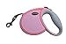 GreEco Retractable Dog Leash, Belt Leash, Ergonomic Handle, 13 Ft For Small to Middle Dog, Lucifer Yellow Leash, Innovative Reflective Silver Perimeter Leash, Pink