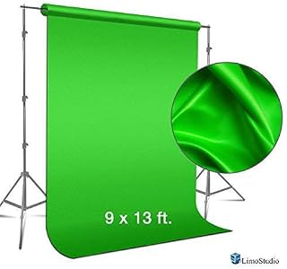 LimoStudio 9 ft. x 13 ft. Green Fabricated Chromakey Backdrop Background Screen