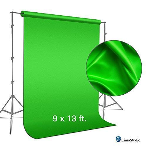LimoStudio 9 ft. x 13 ft. Green Fabricated Chromakey Backdrop Background Screen