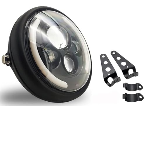 �I�[�g�o�C�p�w�b�h���C�g �p�̃z�[�l�b�g 600 CB400 CB1000sf ���j�o�[�T�� 7.5 �C���` Led �I�[�g�o�C�w�b�h���C�g DRL �w�b�h�����v�n�E�W���O �I�[�g�o�C�p�w�b�h�����v�A�Z���u��(Light with bracket5)