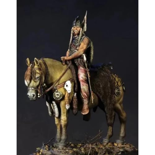 Maquette en résine 1/24 de guerrier de la cavalerie celte figurine miniature non peinte