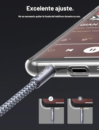 Miniatura 9 de Jsaux Cable Rca A 3,5 Mm De 6,6 Pies, Adaptador Macho A Macho, Cable Trenzado De Nailon 1 8 Para Smartphones, Mp3, Tabletas, Altavoces, Hdtv, Color Gris